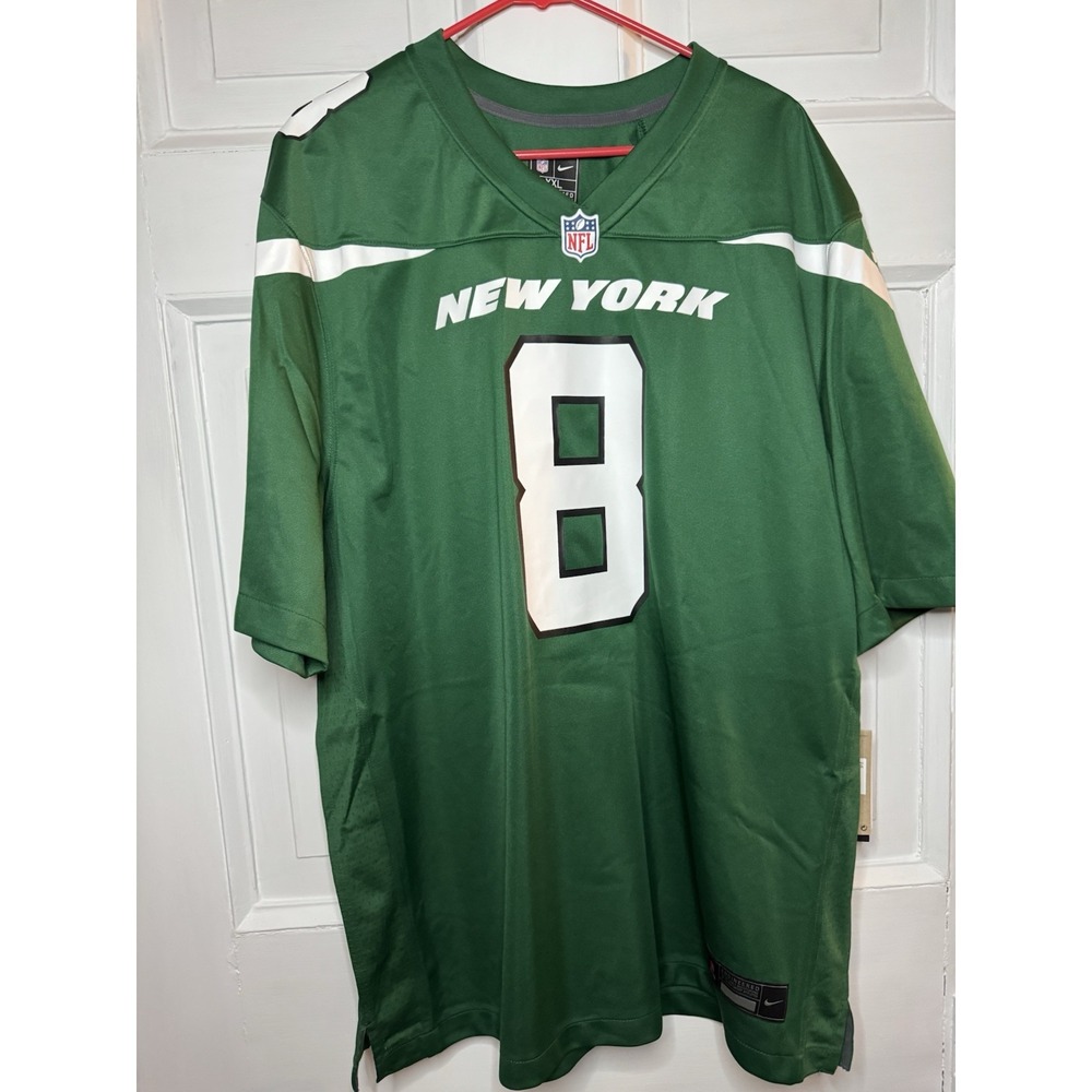 NIKE NEW YORK JETS AARON RODGERS #8 NFL PLAYER GAME PLAYER HOME GREEN JERSEY XXL